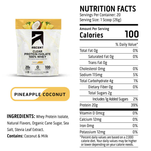 Pineapple Coconut Clear Whey Protein Isolate